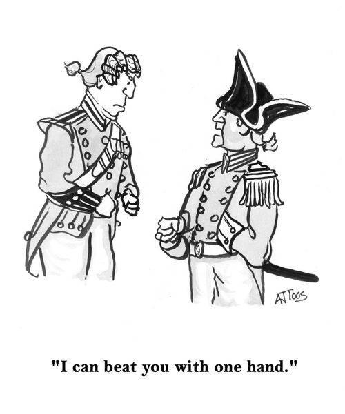 'I can beat you with one hand.'