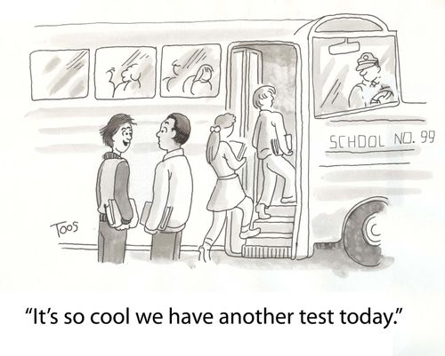 'It's so cool we have another test today.'