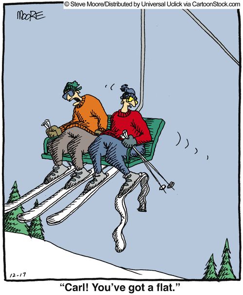 'Carl! You've got a flat.'
