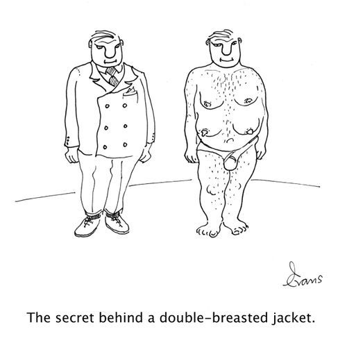 The secret behind a double-breasted jacket. 