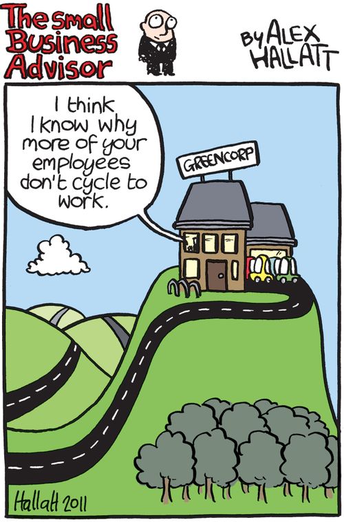 'I think I know why more of your employees don't cycle to work.'