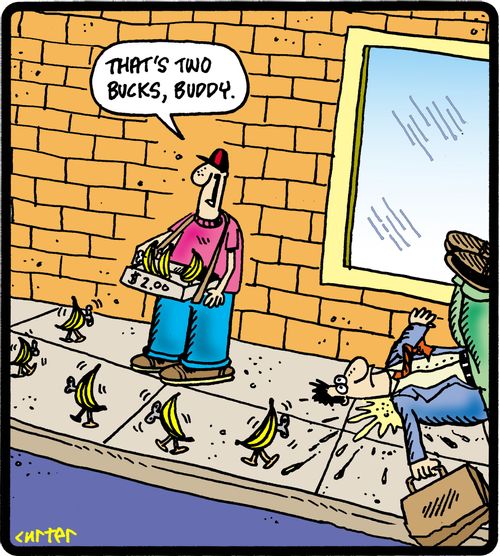 'That's two bucks, buddy!'