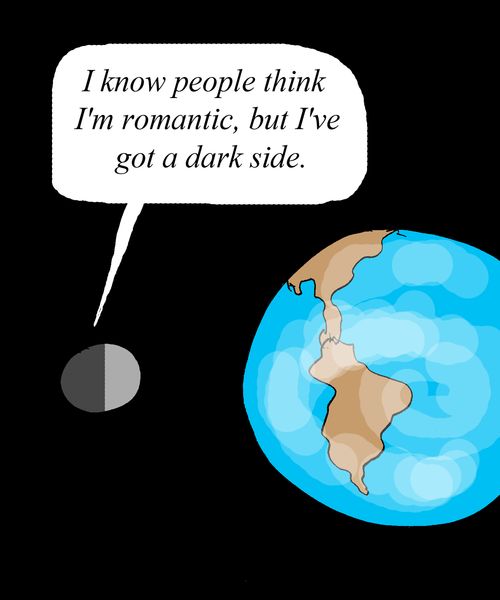 'I know people think I'm romantic, but I've got a dark side.'