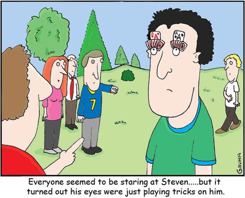 Everyone seemed to be staring at Steven...but it turned out his eyes were just playing tricks on him.