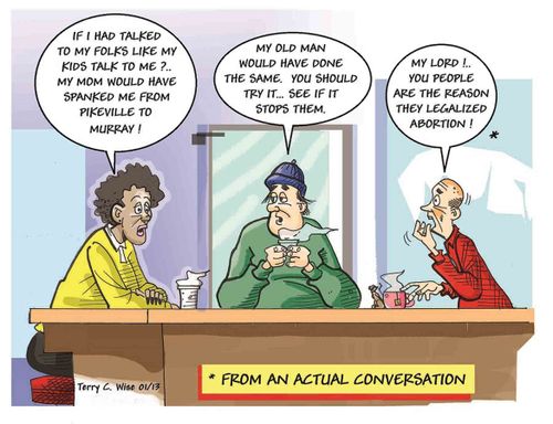 'If I had talked to my folks like my kids talk to me?...My mom would have spanked me from Pikeville to Murray!'