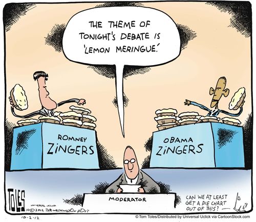 'The theme of tonight's debate is 'lemon meringue'.'