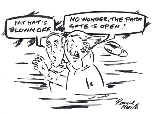 'No wonder, the park gate is open.'