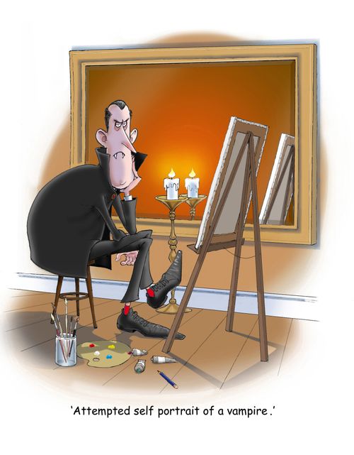 'Attempted self-portrait of a vampire.'