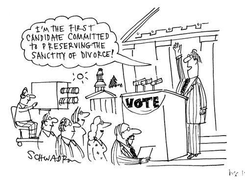 'I'm the first candidate committed to preserving the sanctity of divorce!'