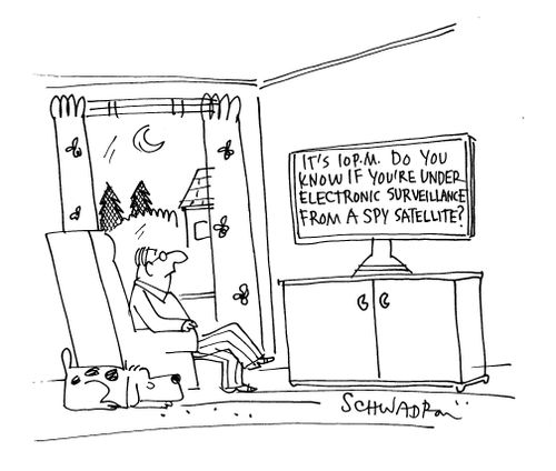 It's 10PM. Do you know if you're under electronic surveillance from a spy satellite?