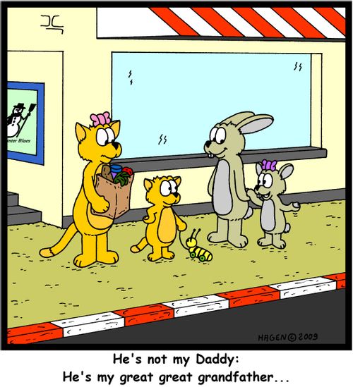'He's not my Daddy: He's my great great grandfather...'