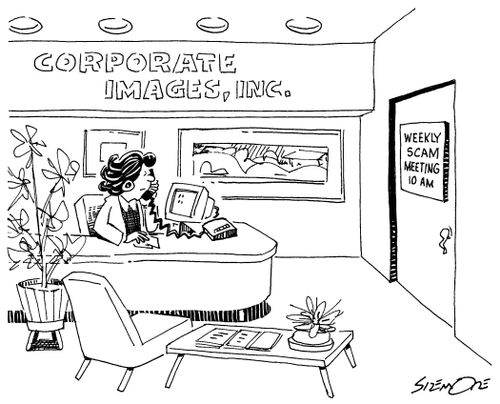 Corporate Advertising Agency: WEEKLY SCAM MEETING