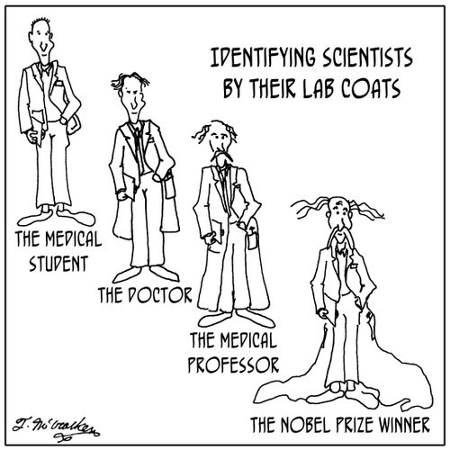 Identifying Scientists by their Lab Coats.