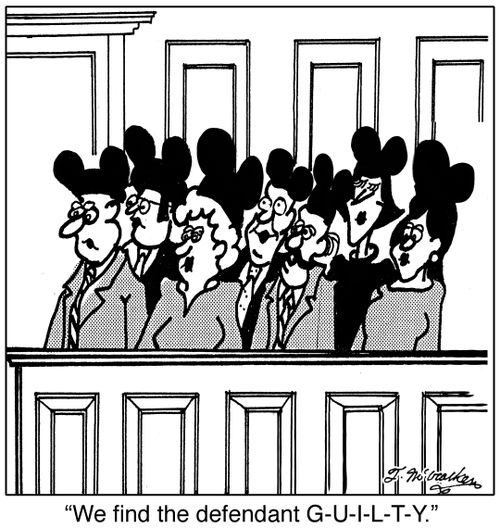 'We find the defendant G-U-I-L-T-Y.'