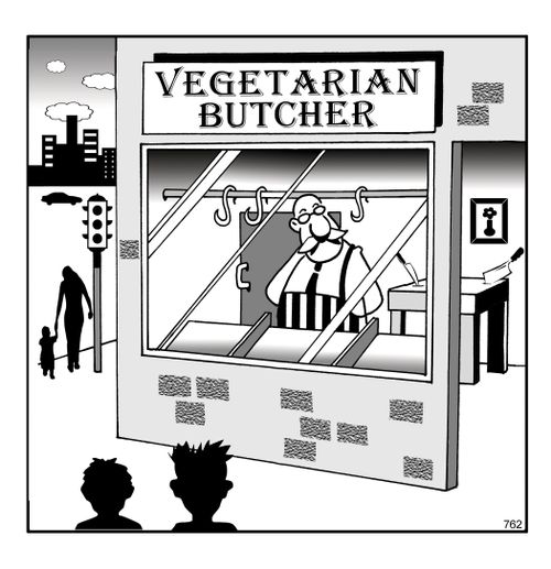 The vegetarian butcher.