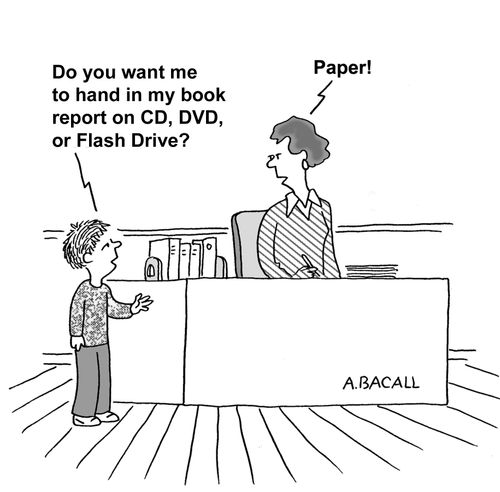 How to hand in report to teacher.