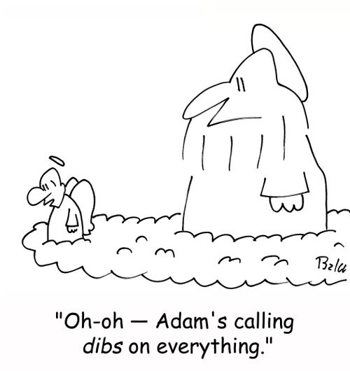 'Oh-oh -- Adam's calling dibs on everything!'