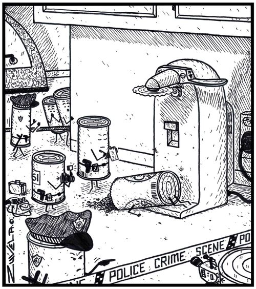 Police Crime Scene tin can.
