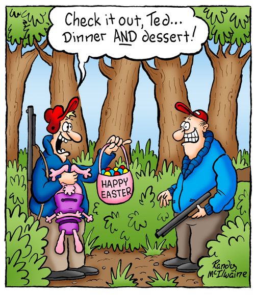 'Check it out, Ted... Dinner AND dessert!'