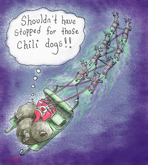 Reindeer Farts: 'Shouldn't have stopped for those chilli dogs.'