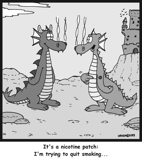 'It's a nicotine patch: I'm trying to quit smoking...'