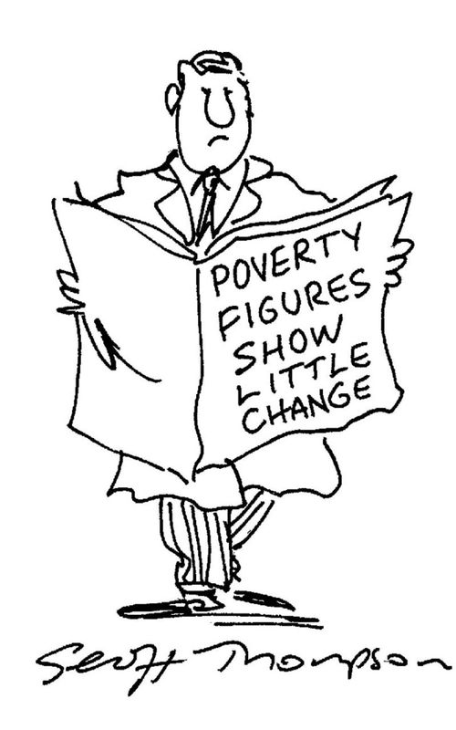 'Poverty figures show little change.'