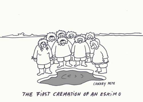 The first cremation of an eskimo.