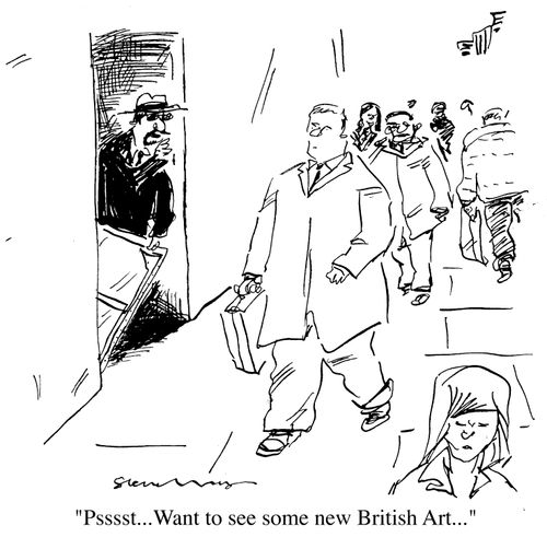 "Pssst, want to see some new British art?"