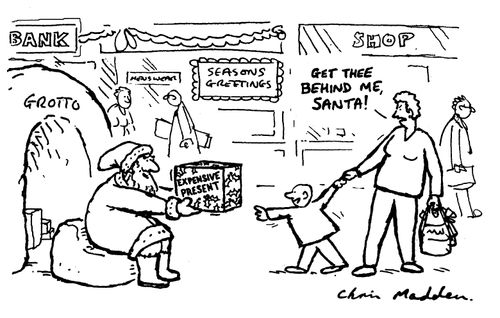 "Get thee behind me,Santa!"