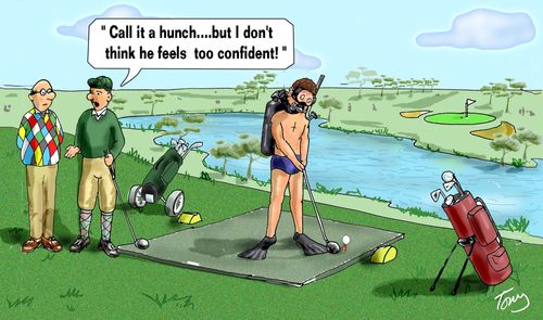 'Call it a hunch...but I don't think he feels too confident.'