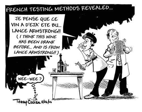 The French test Lance Armstrong.