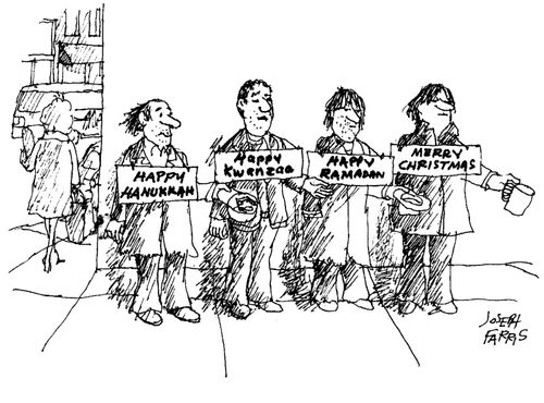 Beggars on the street.