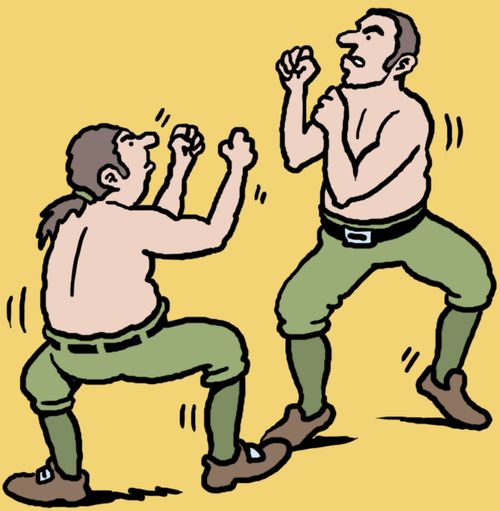 18th century bare knuckle fighters.