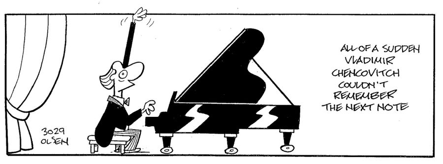 all of a sudden Vladimir Chencovitch couldn't remember the next note