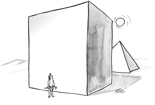 Pyramid sculpture.