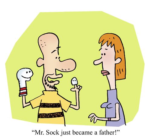 "Mr Sock just became a father!"