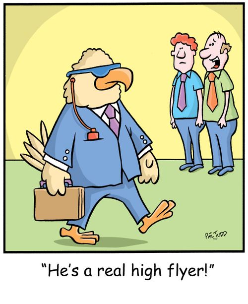'He's a real high flyer!'
