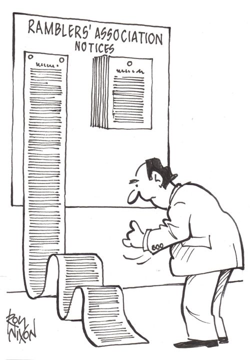 Ramblers' Association Notices - Long List. 