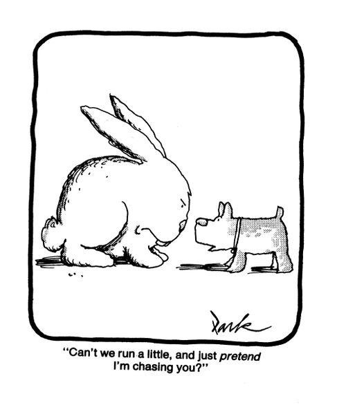 'Can't we run a little, and just pretend I'm chasing you?'