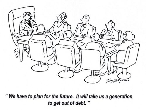 'We have to plan for the future. It will take us a generation to get out of debt.'