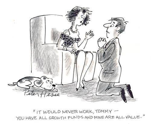 'It would never work, Tommy - you have all the growth funds and mine are all value...'