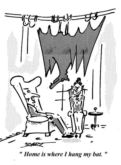 'Home is where I hang my bat.'
