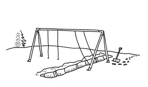 Swing in the winter.