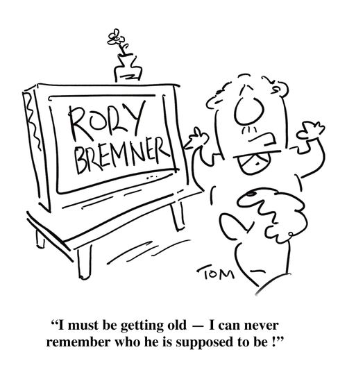 'I must be getting old - I can never remember who he is supposed to be!'