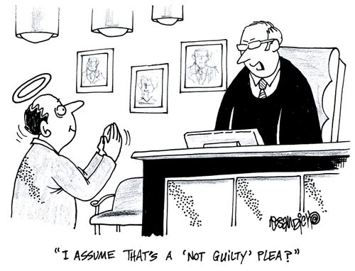 'I assume that's a 'not guilty' plea?'