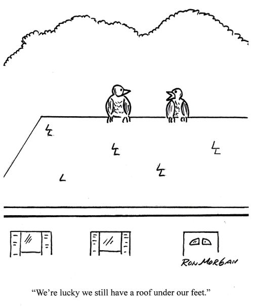 'We're lucky we still have a roof under our feet.'