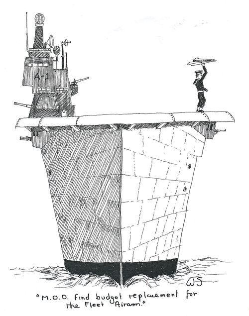 'M.O.D. find budget replacement for the Fleet Air arm.'