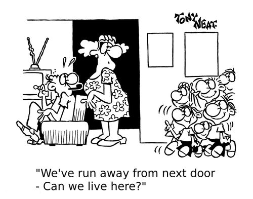 'We've run away from next door - Can we live here?'