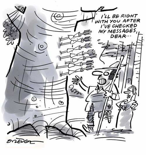 'I'll be right with you after I've checked my messages, dear...'