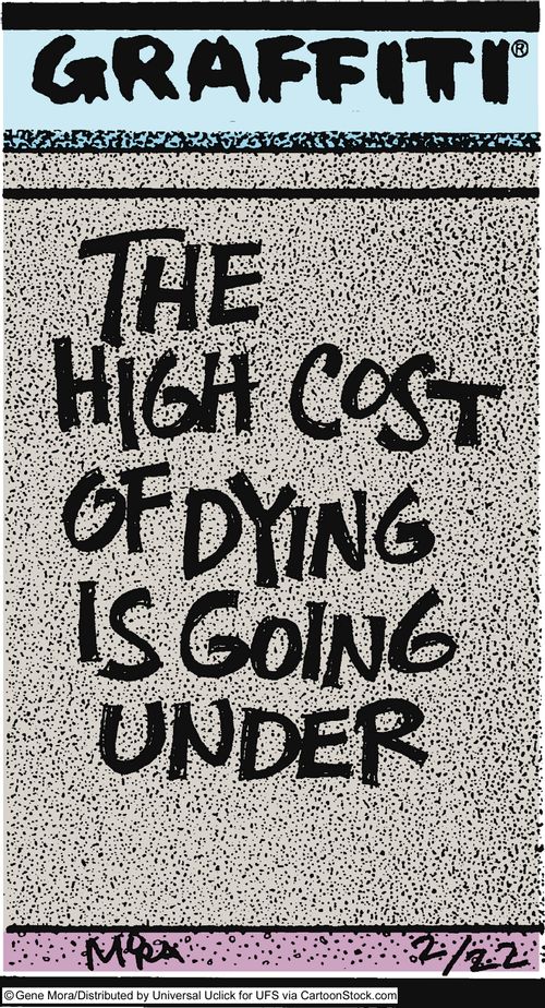 The high cost of dying is going under.
